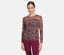 Langarmshirt  bordeaux gemustert