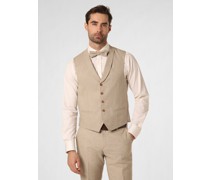 Baukasten-Weste mit Leinen-Anteil  Slim Fit Baumwolle sand strukturiert