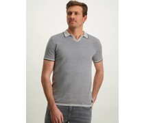Poloshirt  Baumwolle grau bedruckt