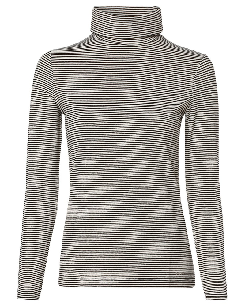 Esprit Damen Langarmshirt Viskose ecru gestreift
