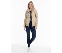 Kapuzenjacke  Baumwolle ecru