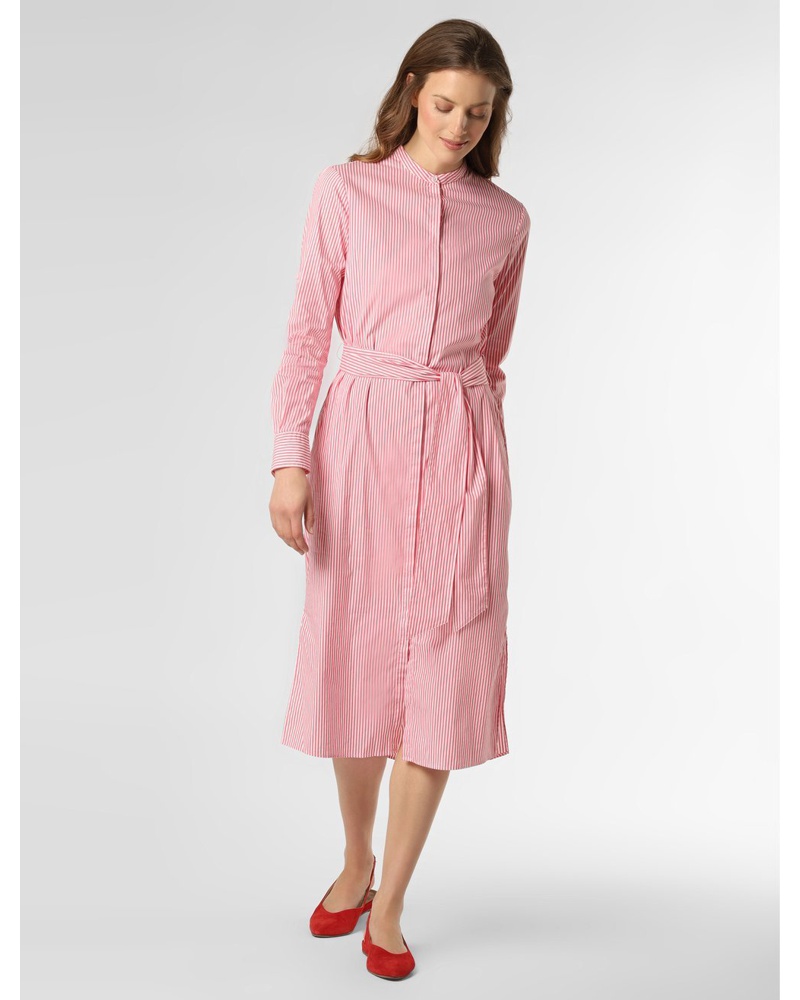 HUGO BOSS Damen Kleid Baumwolle pink gestreift