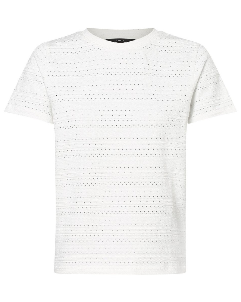 ZERO Damen T-Shirt Baumwolle ecru