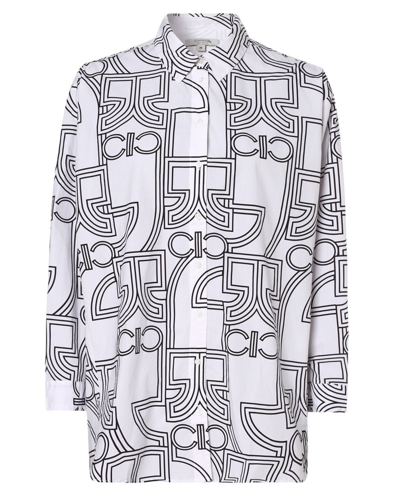 COMMA Damen Bluse Baumwolle gemustert COMMA Damen Bluse Baumwolle gemustert