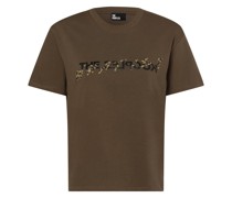 T-Shirt  Baumwolle khaki bedruckt