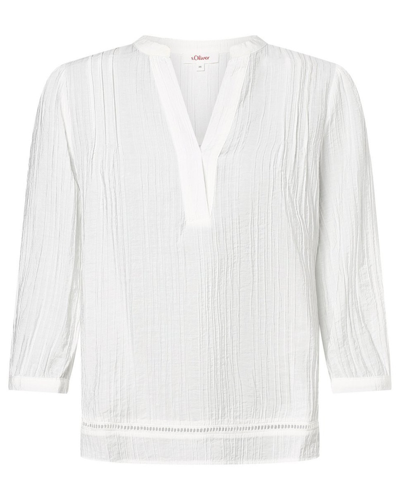 S.Oliver Damen Blusenshirt Viskose strukturiert
