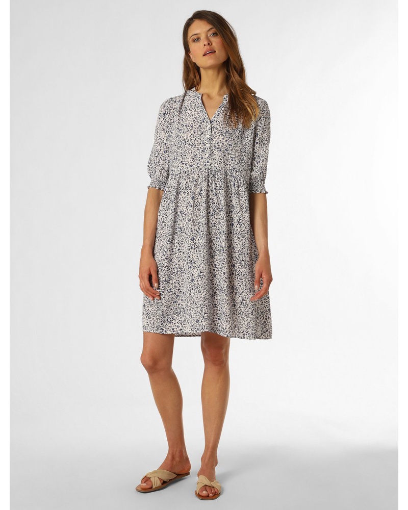 Esprit Damen Kleid Viskose weiß gemustert