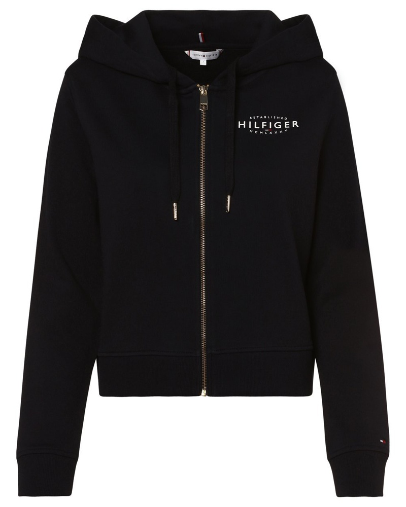 Tommy Hilfiger Damen Kapuzenjacke Baumwolle marine