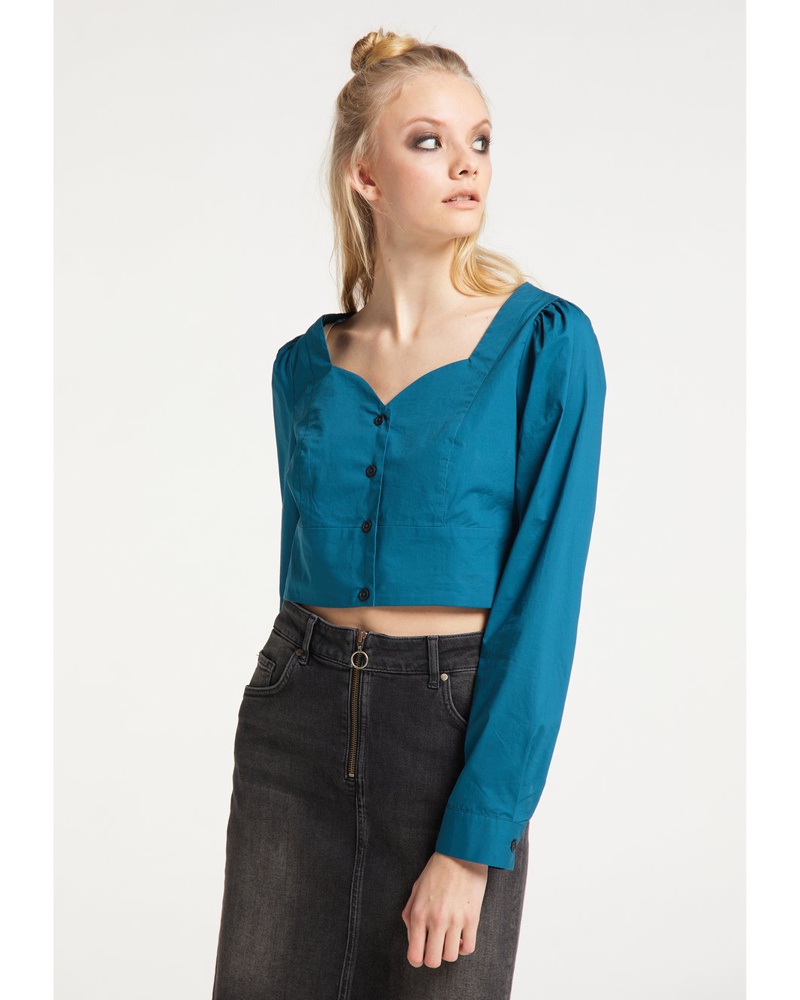 My Mo Damen Bluse Baumwolle