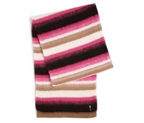 Schal mit Alpaka-Anteil  Wolle pink gestreift