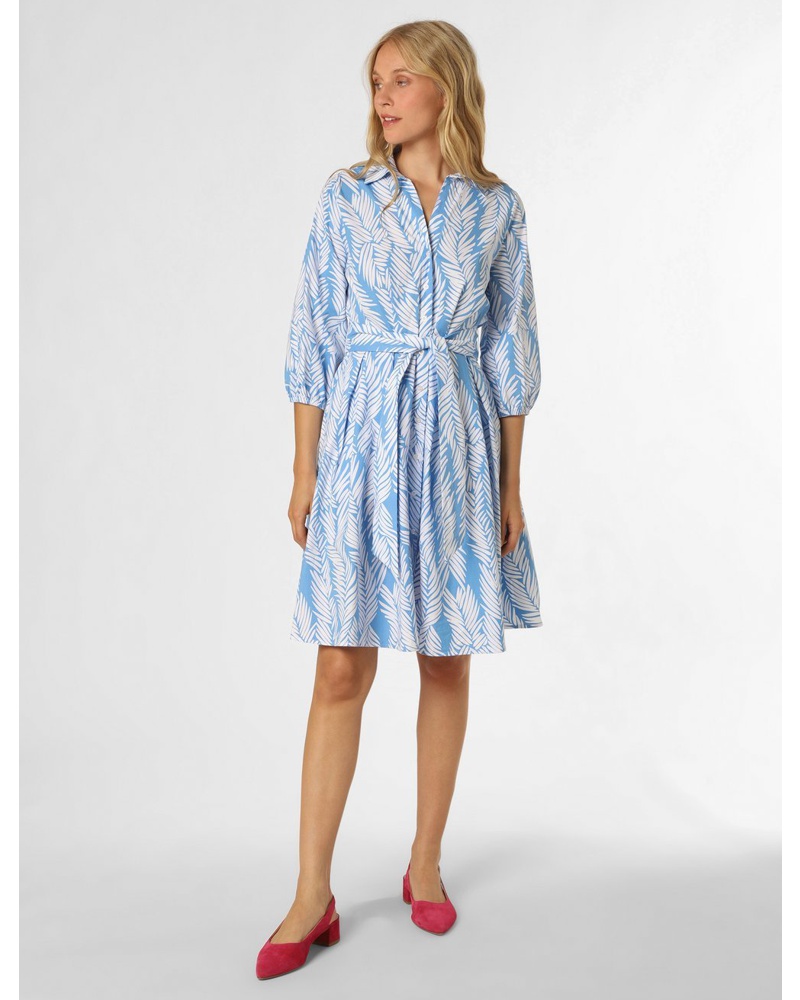 More & More Damen Kleid Baumwolle gemustert