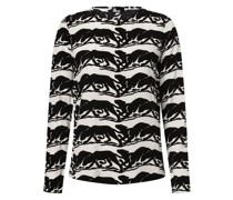 Bluse  Viskose schwarz gemustert