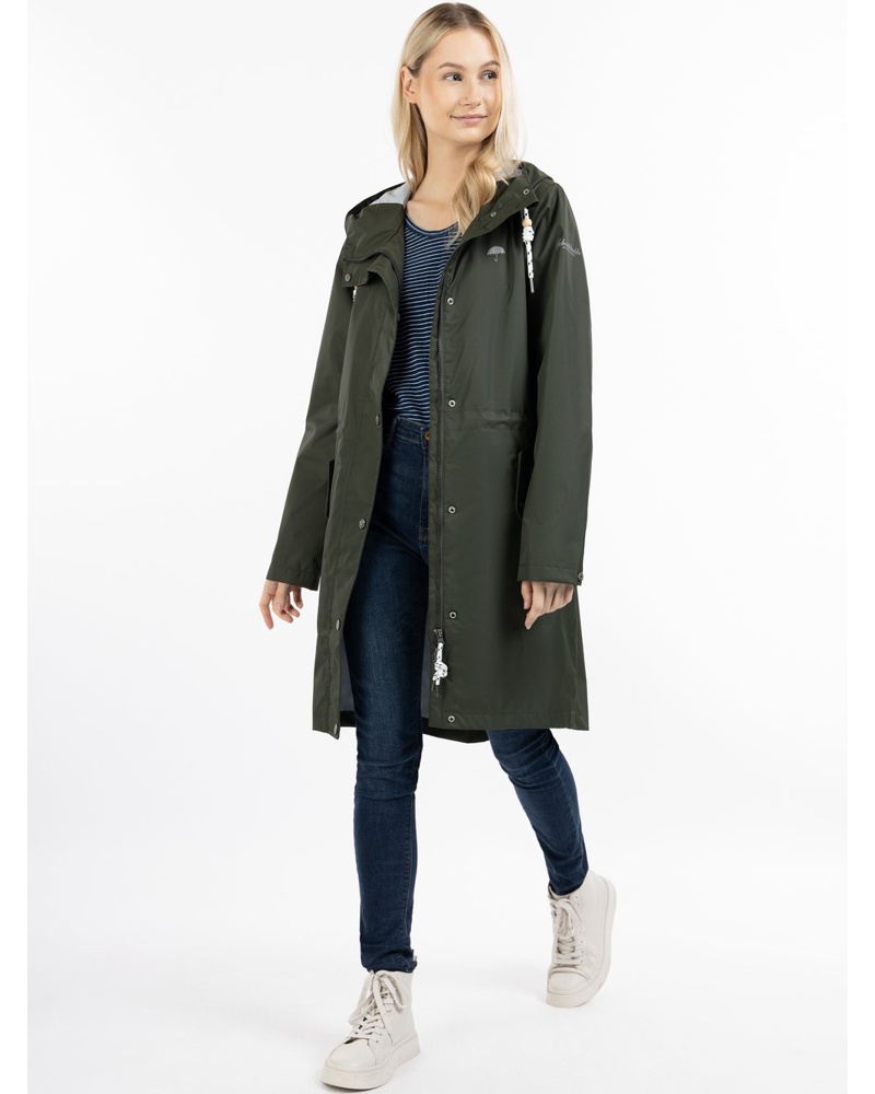 Schmuddelwedda Damen Regenjacke oliv