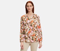 Casual-Bluse  Viskose mehrfarbig gepunktet