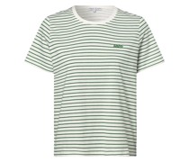 T-Shirt  Baumwolle ecru gestreift