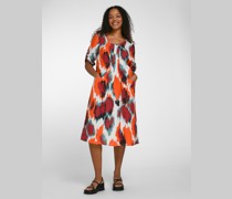 Midikleid  Leinen  bedruckt