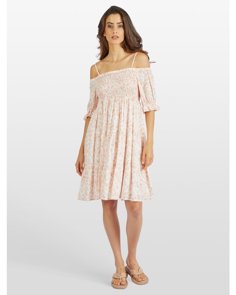 MARC AUREL Damen Kleid nude gemustert