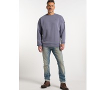 Sweatshirt mit Rundhals  Baumwolle flieder