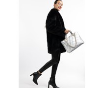 Handtasche aus Leder  silber