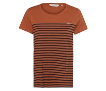 T-Shirt  Baumwolle terra gestreift