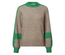 Pullover mit Mohair-Anteil  Wolle taupe