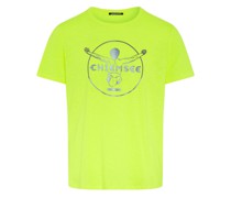 T-Shirt  Baumwolle limone bedruckt