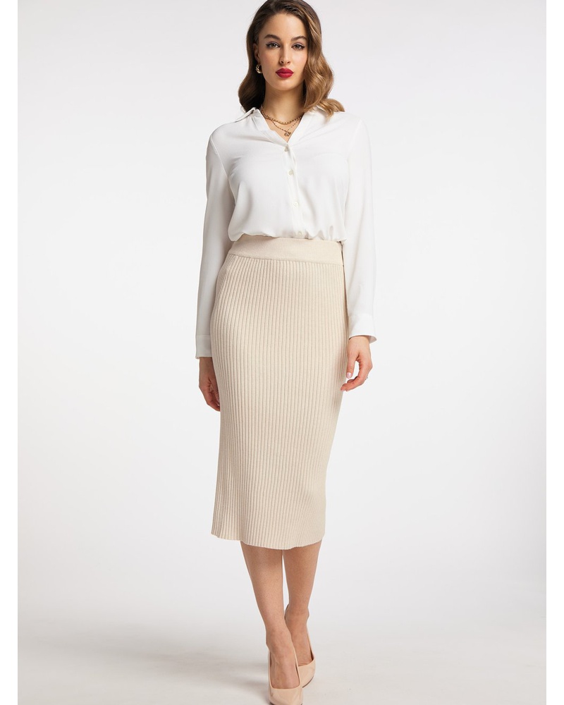 FAINA Damen Strickrock Viskose