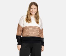Pullover  Baumwolle braun gestreift