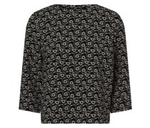 Bluse  schwarz gemustert