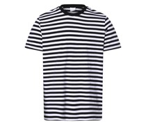 T-Shirt  Baumwolle marine gestreift