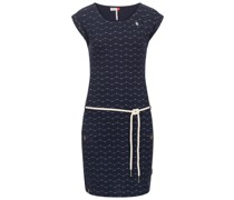 Jerseykleid  Baumwolle marine gemustert