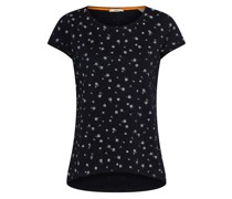 T-Shirt  Baumwolle marine gemustert