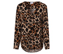 Bluse  Viskose beige gemustert