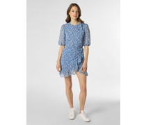 Kleid  Chiffon blau gemustert