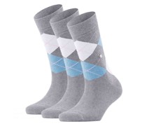 Socken 3er Pack  Baumwolle  kariert