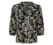 Blusenshirt  Viskose schwarz gemustert