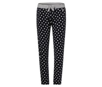 Pyjama-Hose  Baumwolle marine gepunktet