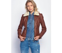 Lederjacke  cognac