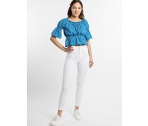 Bluse mit Herzchenprint   gemustert