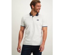 Poloshirt  Baumwolle ecru meliert