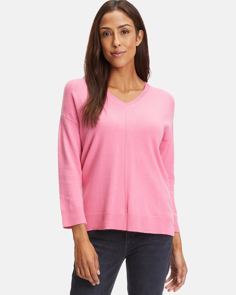 Cartoon Damen Strickpullover Polyamid pink