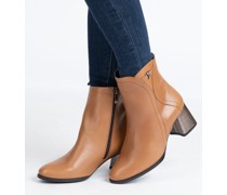 Leder Stiefelette  camel