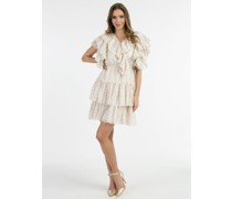 Rüschenkleid  gold gepunktet