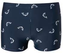 Badehose   marine gemustert