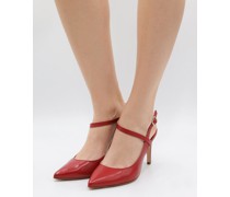 Slingback-Pumps aus Leder