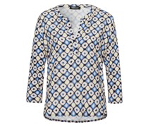 Shirt  Viskose blau bedruckt