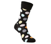 Feinstrick-Socken  schwarz gepunktet