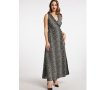 Maxikleid mit Leoprint   gemustert