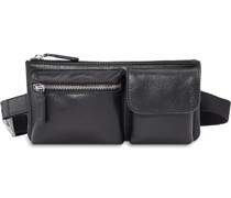 Gürteltasche  Leder schwarz