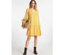 Kleid  Viskose gelb gemustert